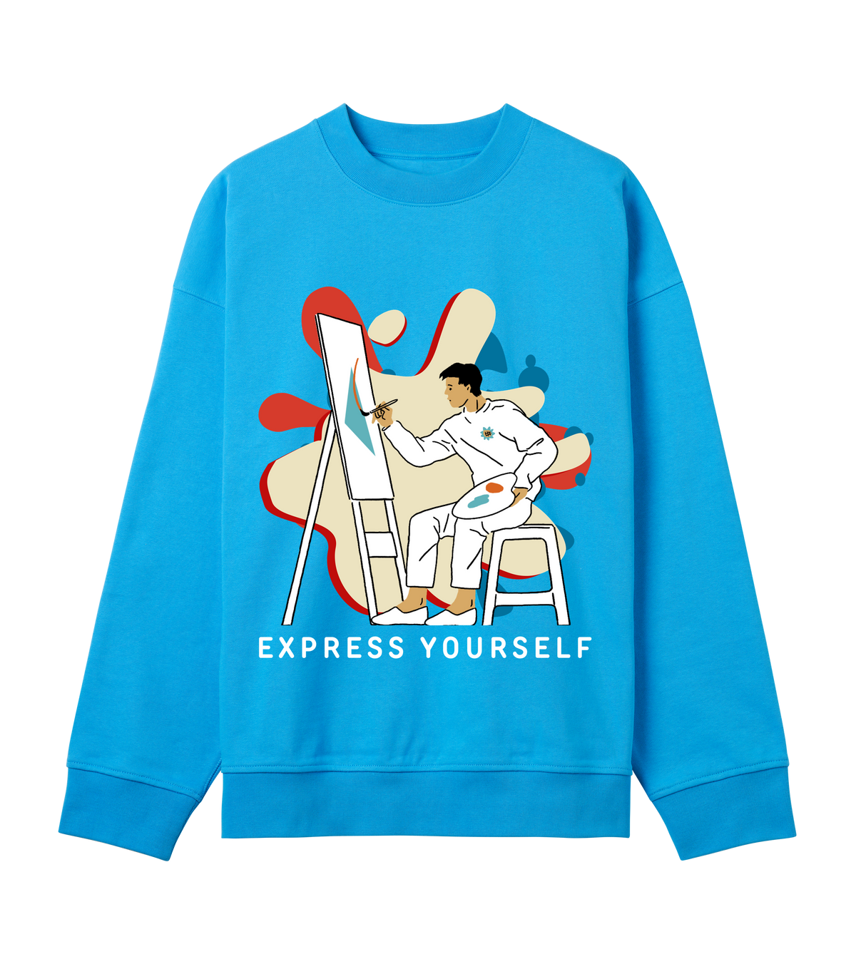 Creative Vibes - Men's Boxy Sweatshirt - Turquoise men - Sweatshirts