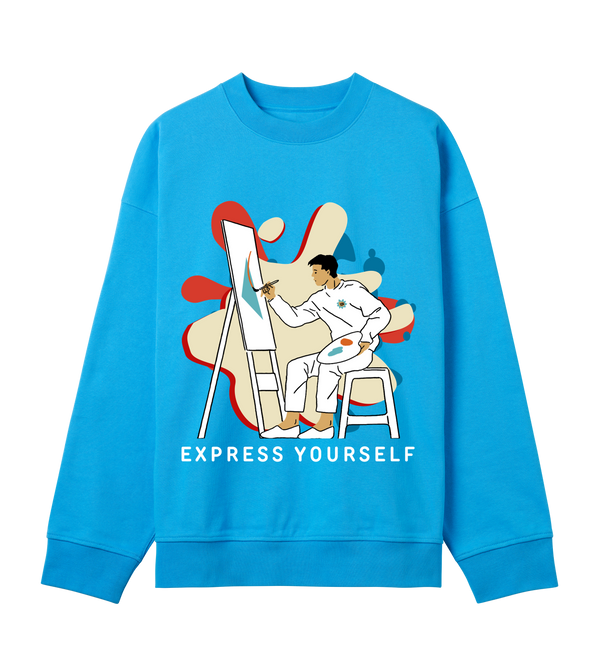 Creative Vibes - Men's Boxy Sweatshirt - Turquoise men - Sweatshirts