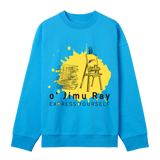 Literary Artist Boxy Sweatshirt - Turquoise men - Sweatshirts