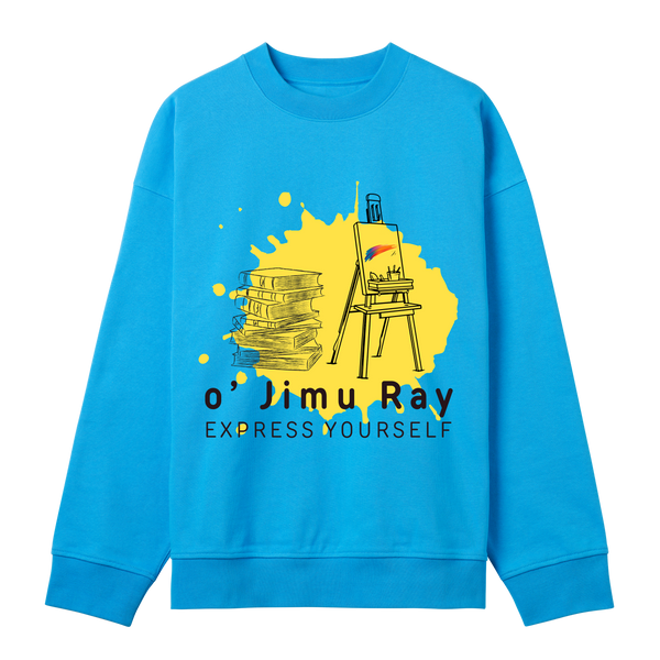 Literary Artist Boxy Sweatshirt - Turquoise men - Sweatshirts