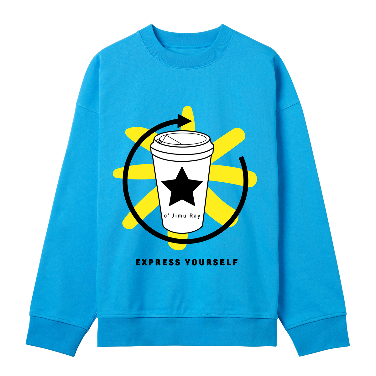 Coffee Star - Bold Statement Sweatshirt - Turquoise men - Sweatshirts