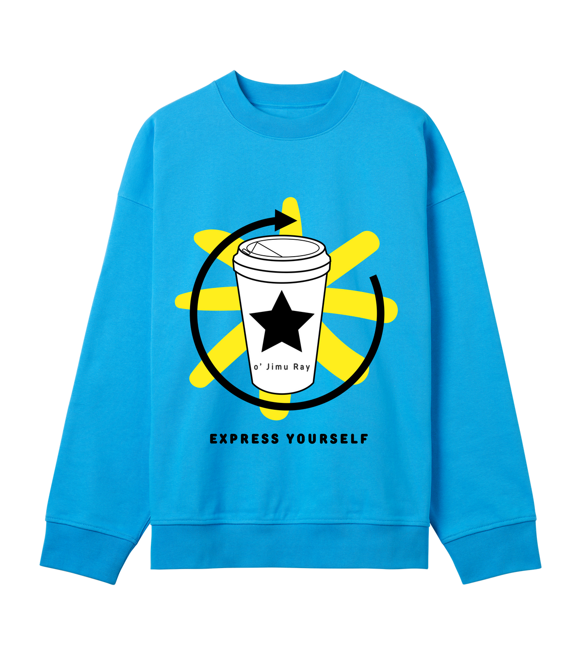 Coffee Star - Bold Statement Sweatshirt - Turquoise men - Sweatshirts