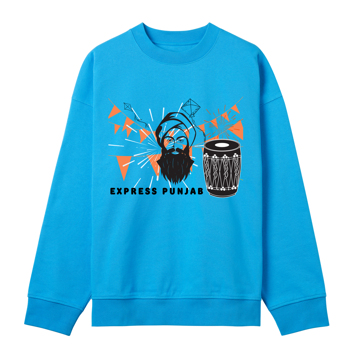 Festive Rhythms - Bold and Stylish - Turquoise men - Sweatshirts