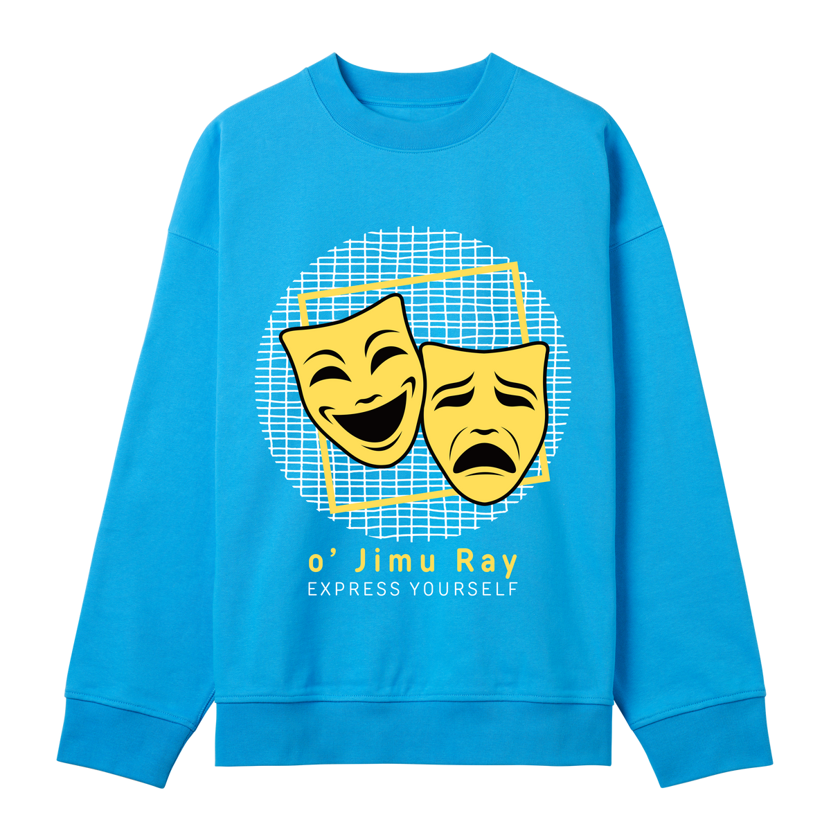 Theatrical Expression Boxy Sweatshirt - Turquoise men - Sweatshirts