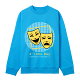 Theatrical Expression Boxy Sweatshirt - Turquoise men - Sweatshirts