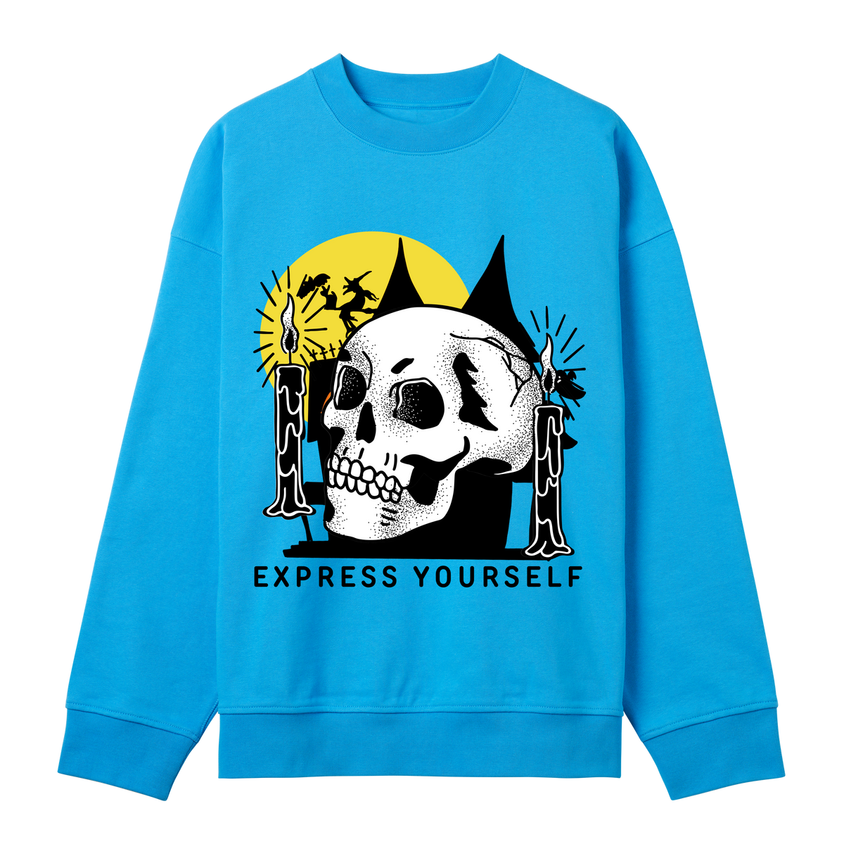 Witching Hour - Skulls & Candles Design - Turquoise men - Sweatshirts