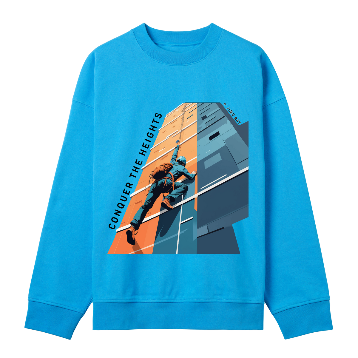 Climb Higher - Reach New Heights - Turquoise men - Sweatshirts