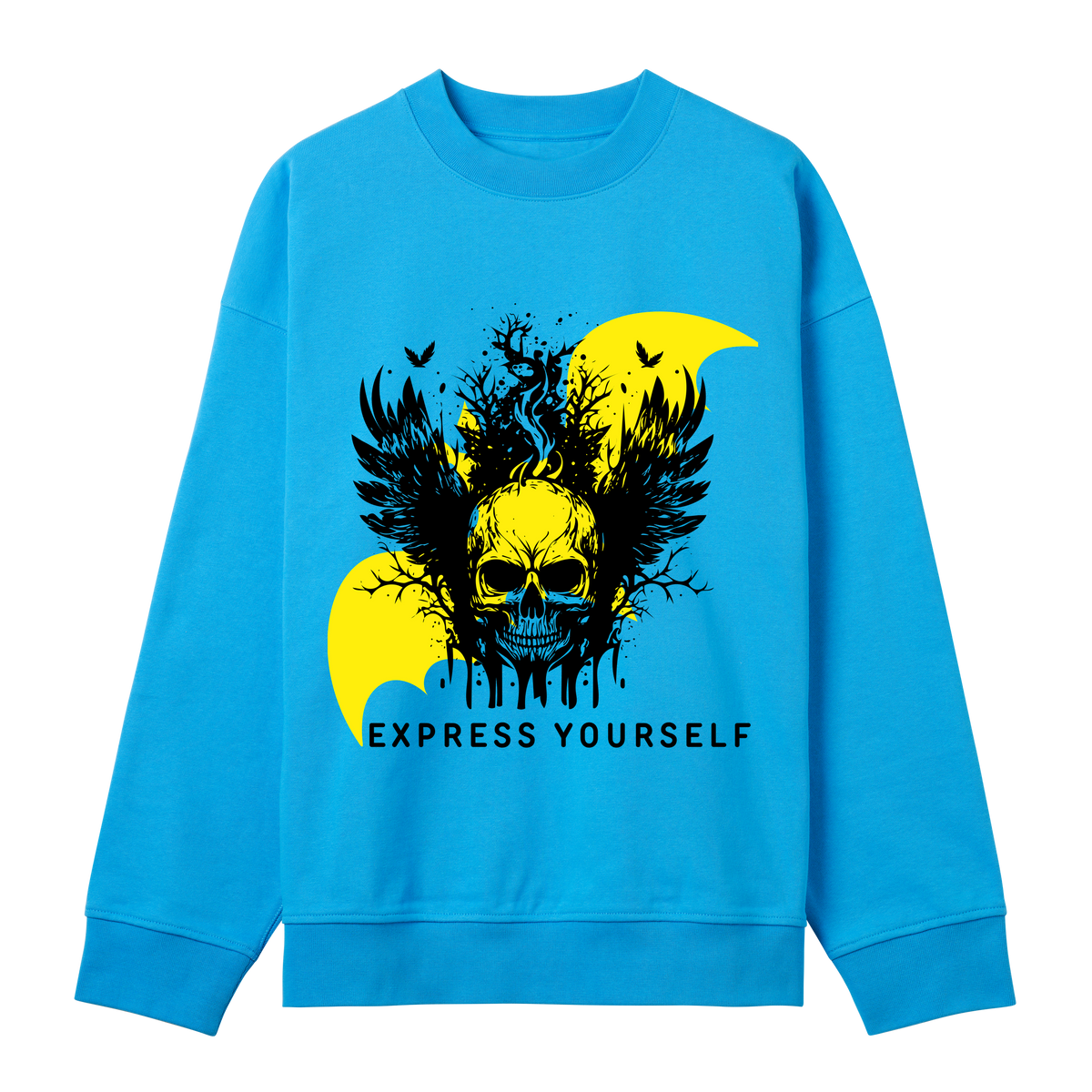 Dark Elegance - Skull in Shadows - Turquoise men - Sweatshirts