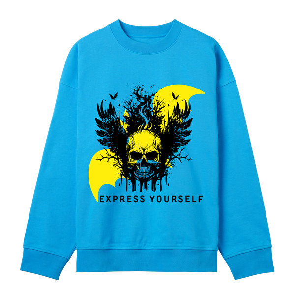 Dark Elegance - Skull in Shadows - Turquoise men - Sweatshirts