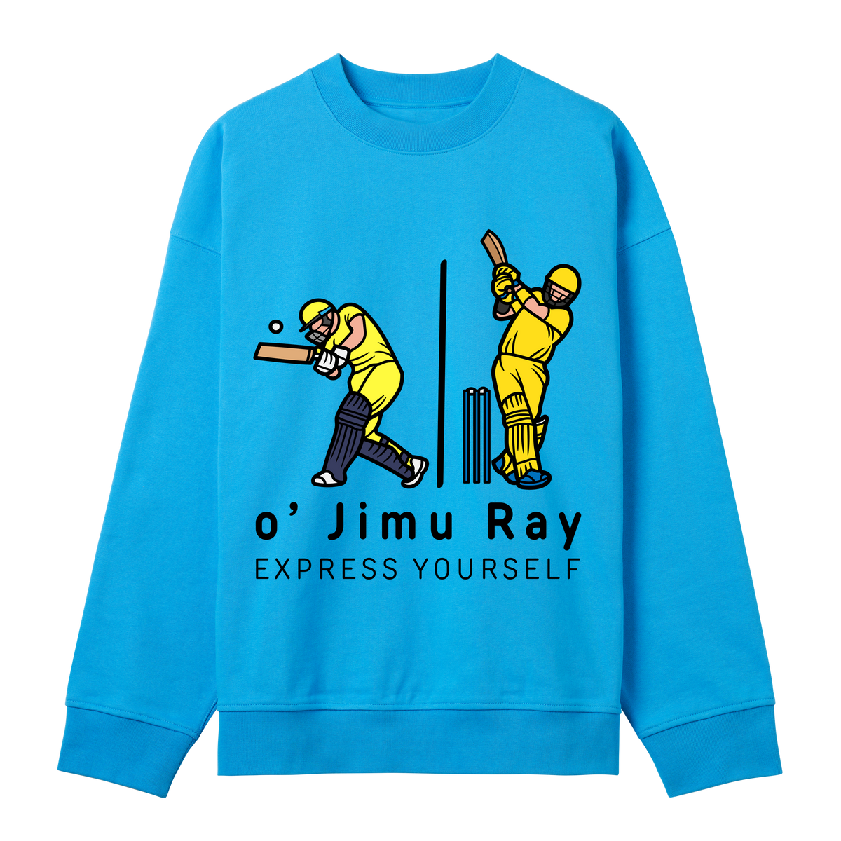 Hit & Run - Stylish Cricket Sweatshirt - Turquoise men - Sweatshirts