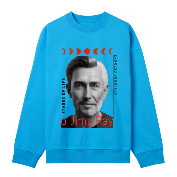 The Face of Time: o' Jimu Ray's Evolution - Turquoise men - Sweatshirts