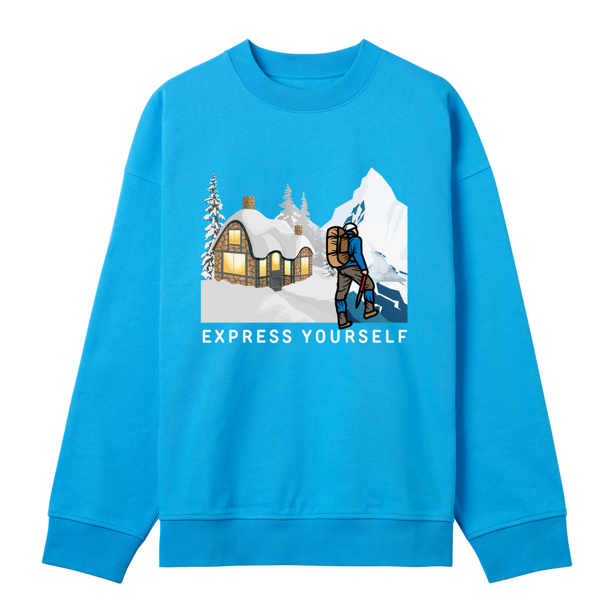 Winter Wanderlust - Express Yourself - Turquoise men - Sweatshirts