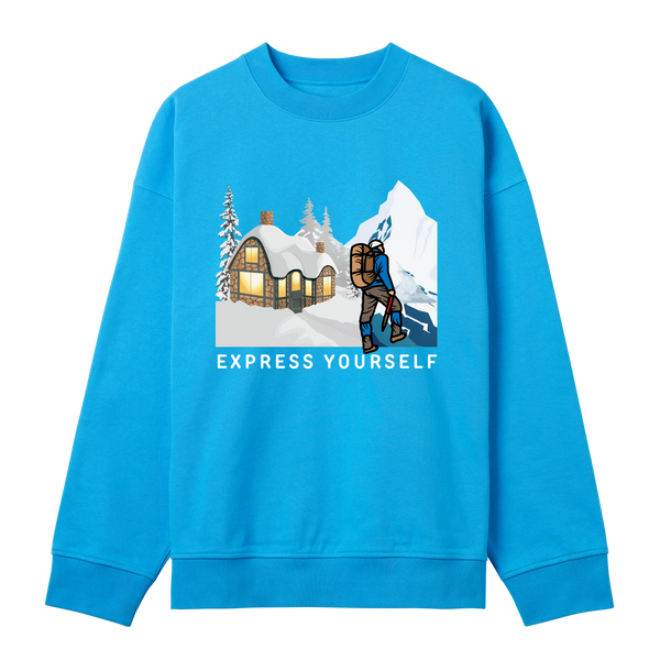 Winter Wanderlust - Express Yourself - Turquoise men - Sweatshirts