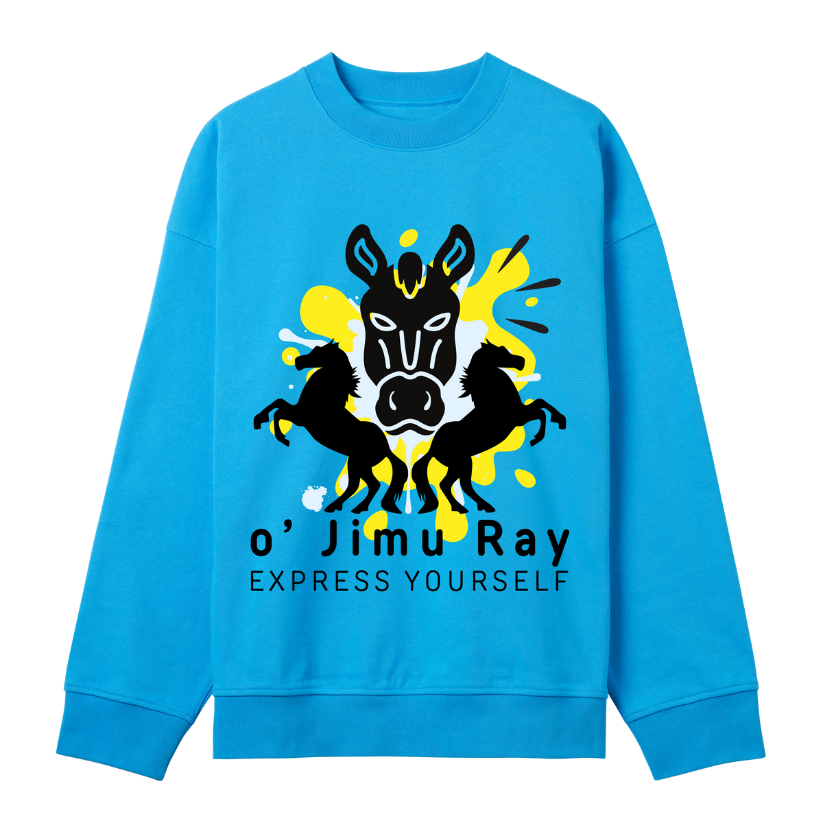 Wild Spirit - Bold Zebra Sweatshirt - Turquoise men - Sweatshirts