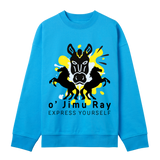 Wild Spirit - Bold Zebra Sweatshirt - Turquoise men - Sweatshirts