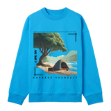 Forest Refuge - Discover Your Peace - Turquoise men - Sweatshirts