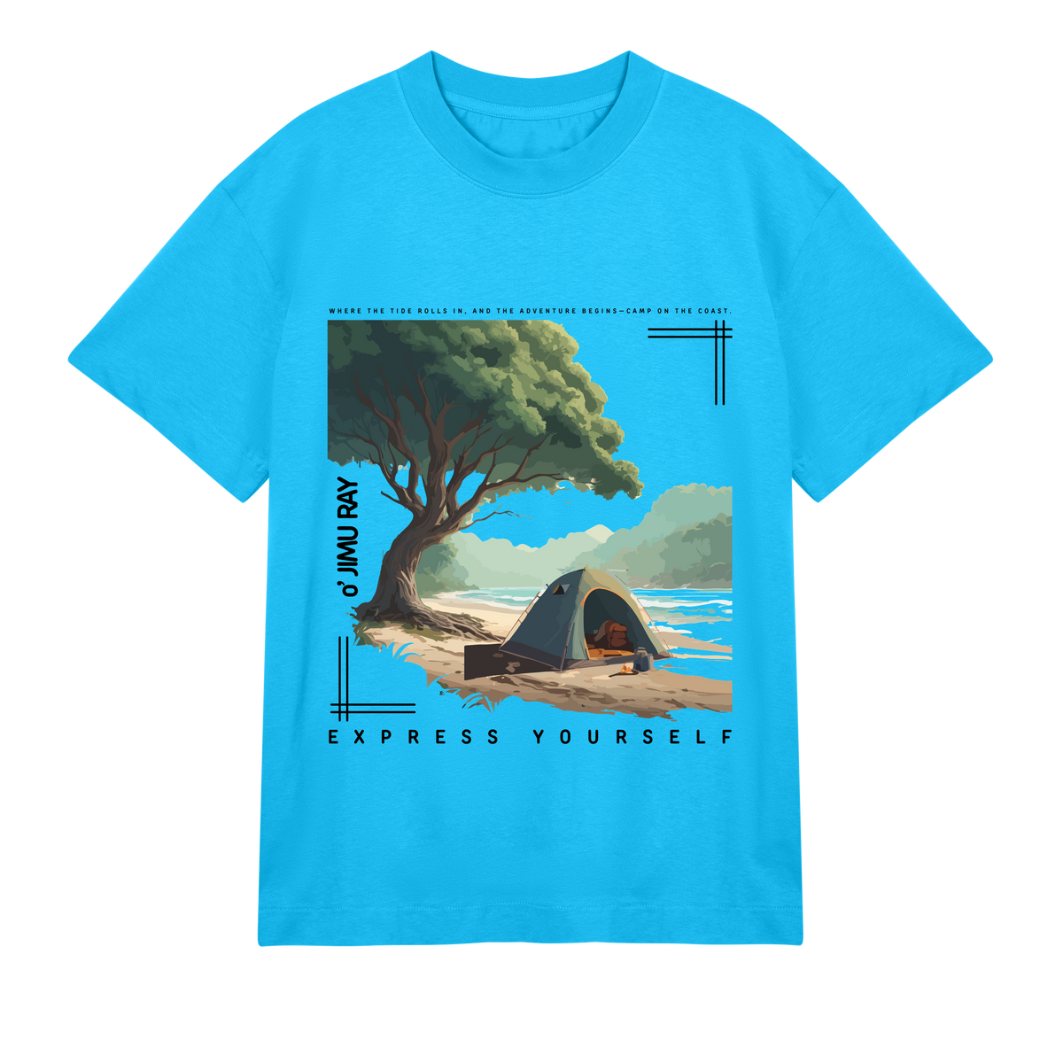 Calm Under The Canopy - Turquoise men - T-Shirts