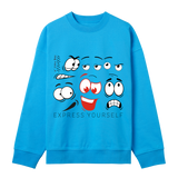 Animated Expressions - Let Your Mood Shine - Turquoise men - Sweatshirts