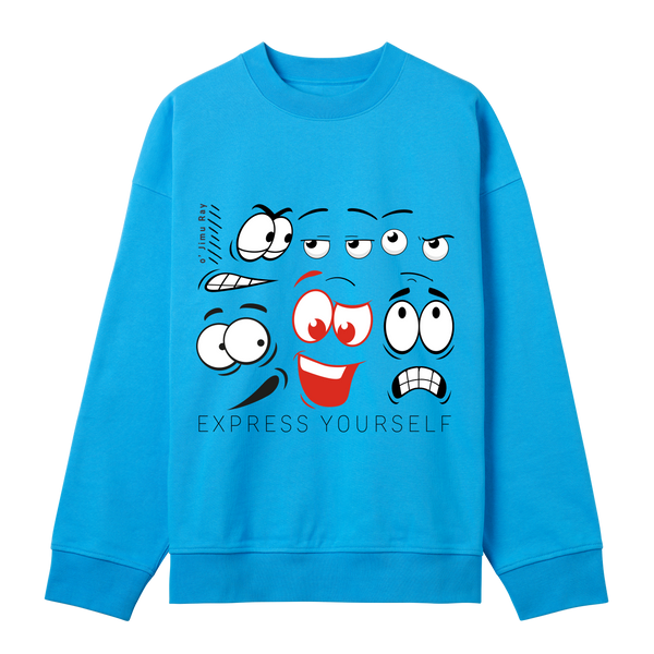 Animated Expressions - Let Your Mood Shine - Turquoise men - Sweatshirts