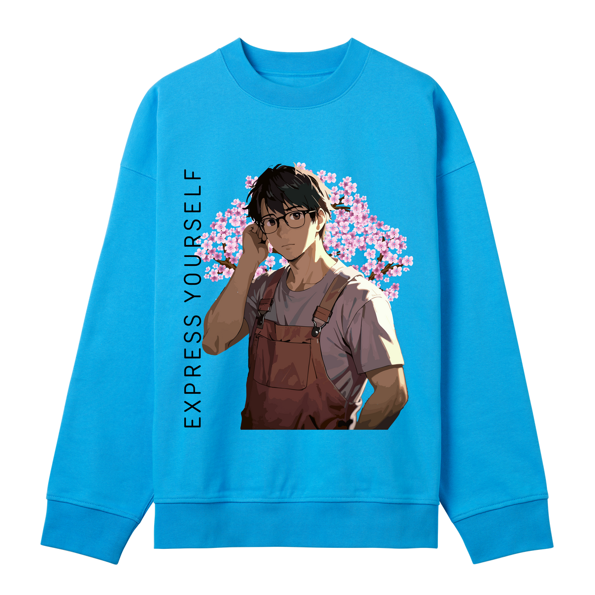 Cherry Blossom Muse - Express Yourself - Turquoise men - Sweatshirts