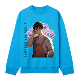 Cherry Blossom Muse - Express Yourself - Turquoise men - Sweatshirts