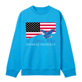 Eagle Embrace - Patriotic 4th July Sweatshirt - Turquoise men - Sweatshirts