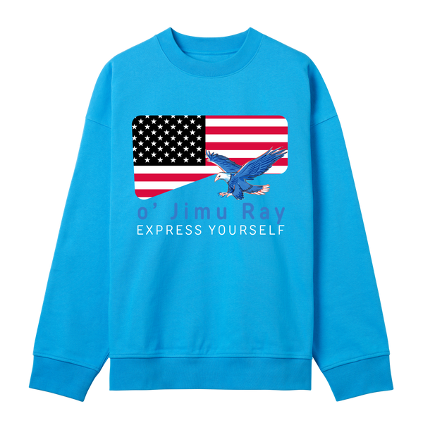 Eagle Embrace - Patriotic 4th July Sweatshirt - Turquoise men - Sweatshirts