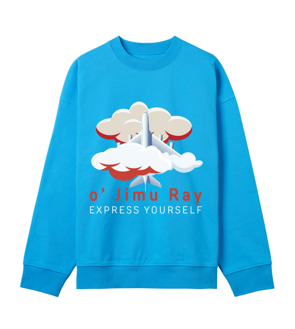 Cloud-Bound Comfort - Men's Boxy Sweatshirt - Turquoise men - Sweatshirts