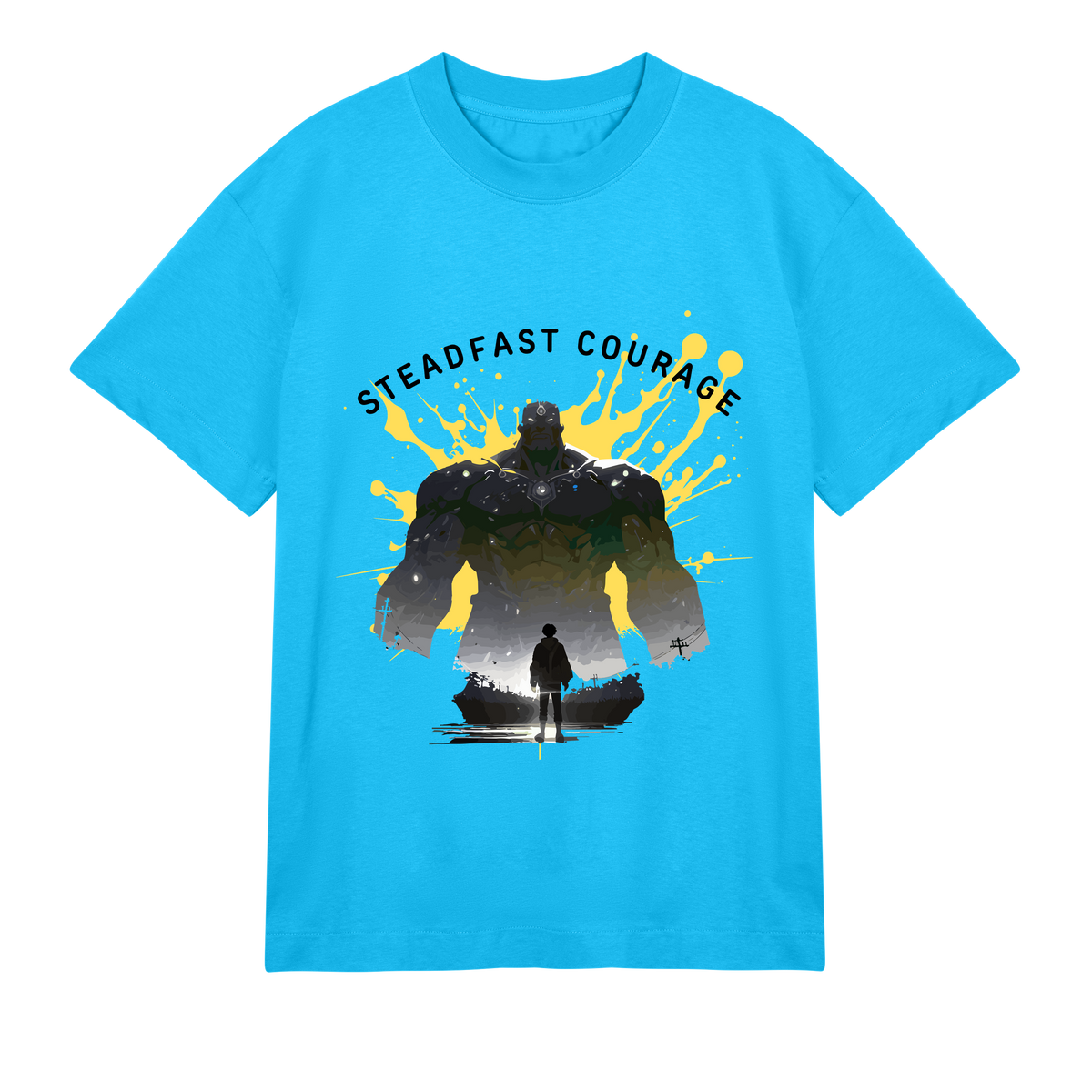 Unleash the Titan - Epic Showdown Tee - Turquoise men - T-Shirts