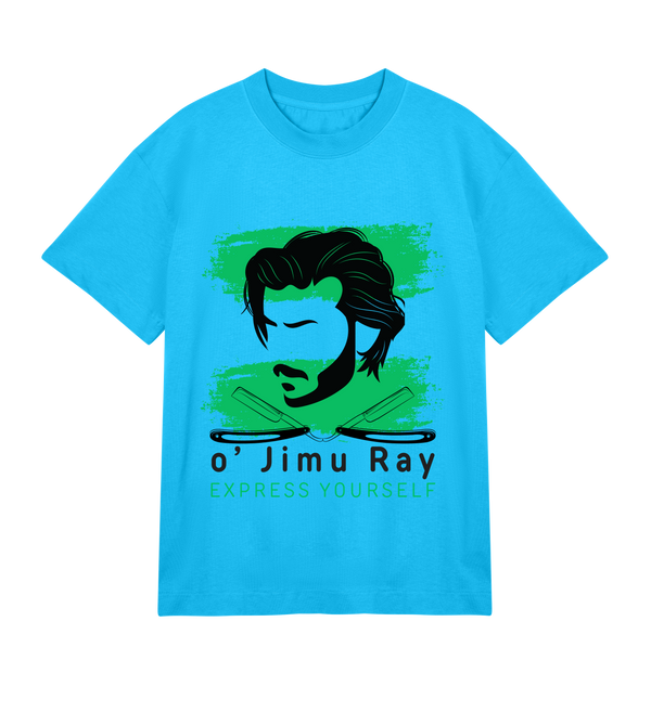 Heritage Cuts - Men's Organic Cotton Boxy Tee - Turquoise men - T-shirts