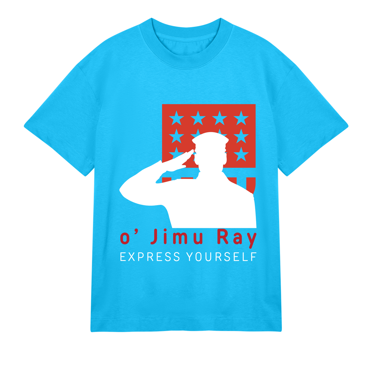 Honoured Salute Tee - o' Jimu Ray 4th July Special - Turquoise men - T-shirts