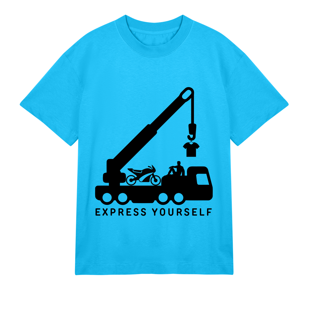 Freedom in Motion - Motorcycle Tee - Turquoise men - T-shirts