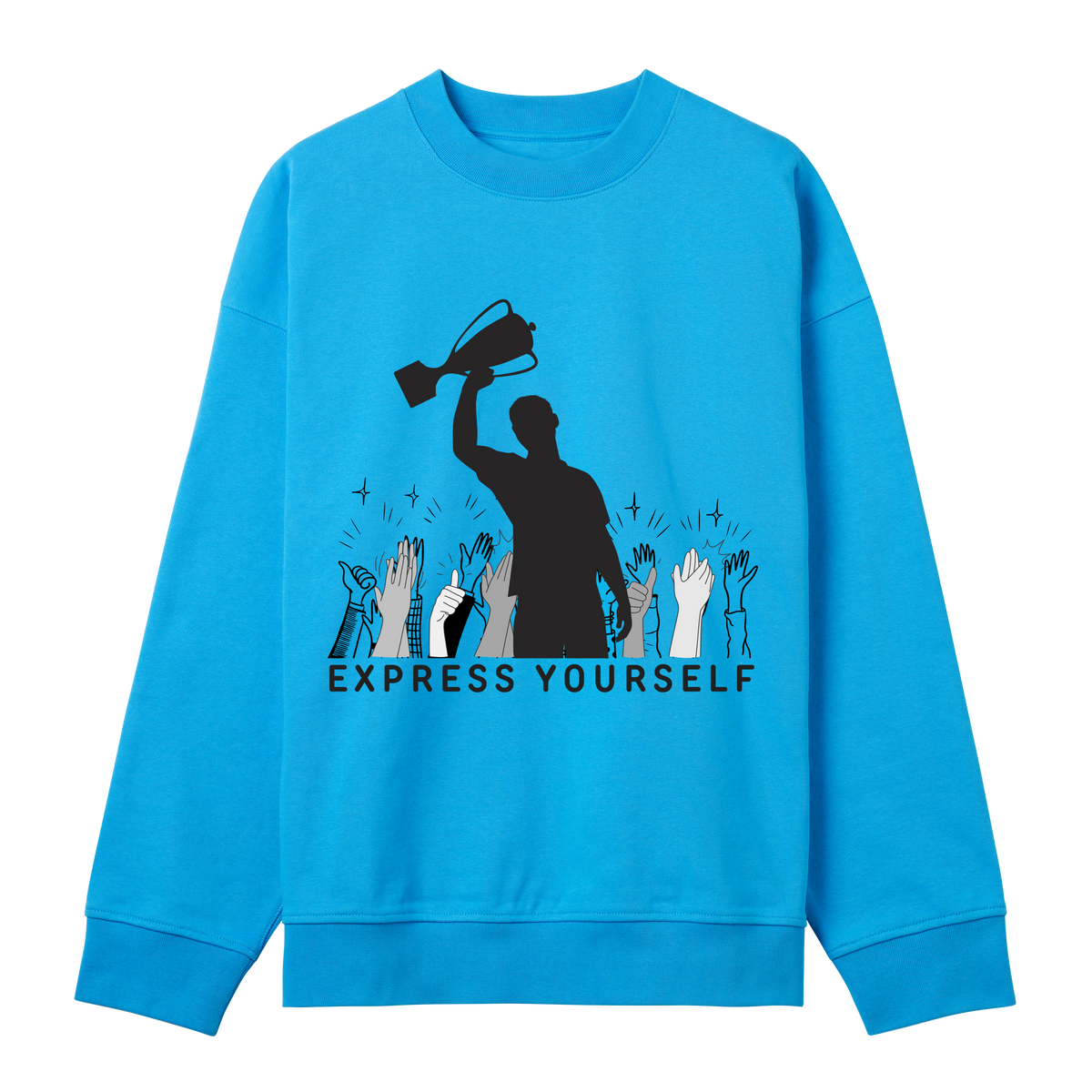 Victory Vibes - Express Yourself - Turquoise men - Sweatshirts