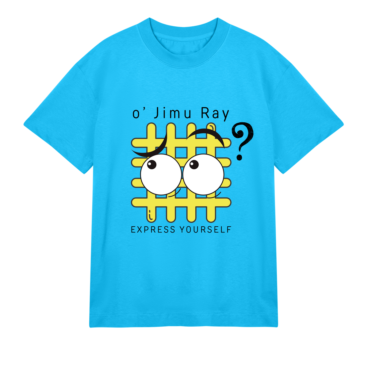 Bright & Curious - Whimsical Art Tee - Turquoise men - T-shirts