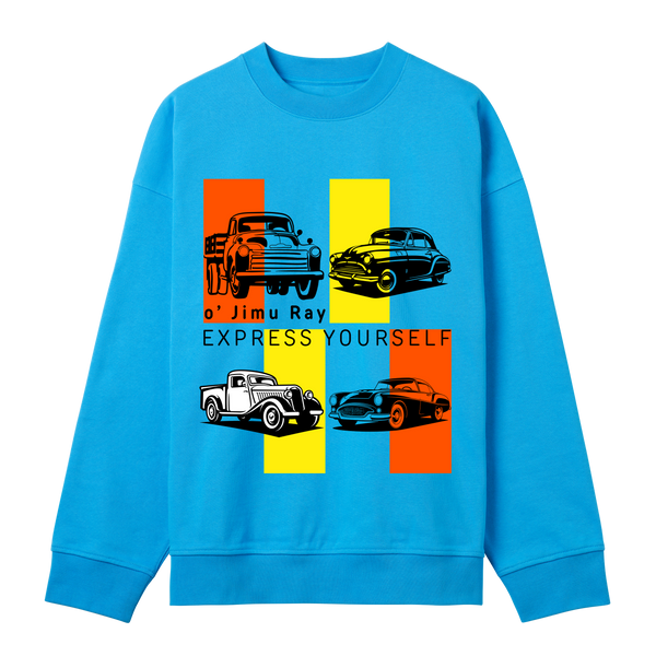 Classic Cars - Bold and Boxy - Turquoise men - Sweatshirts