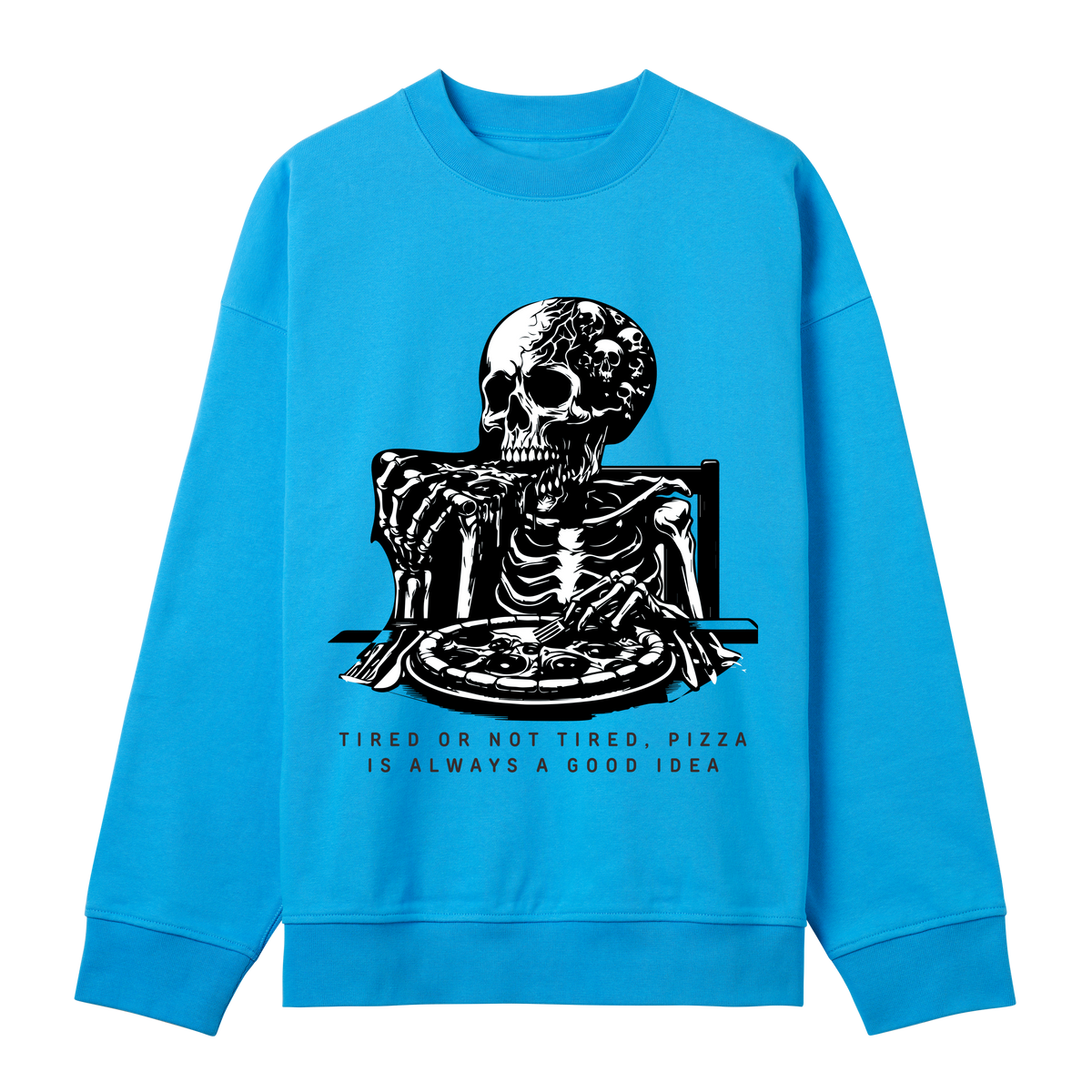 Skull & Slice - Unleash Your Inner Rebel - Turquoise men - Sweatshirts