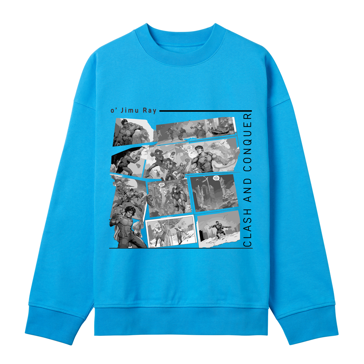 Graphic Battle - Wear Your Strength - Turquoise men - Sweatshirts