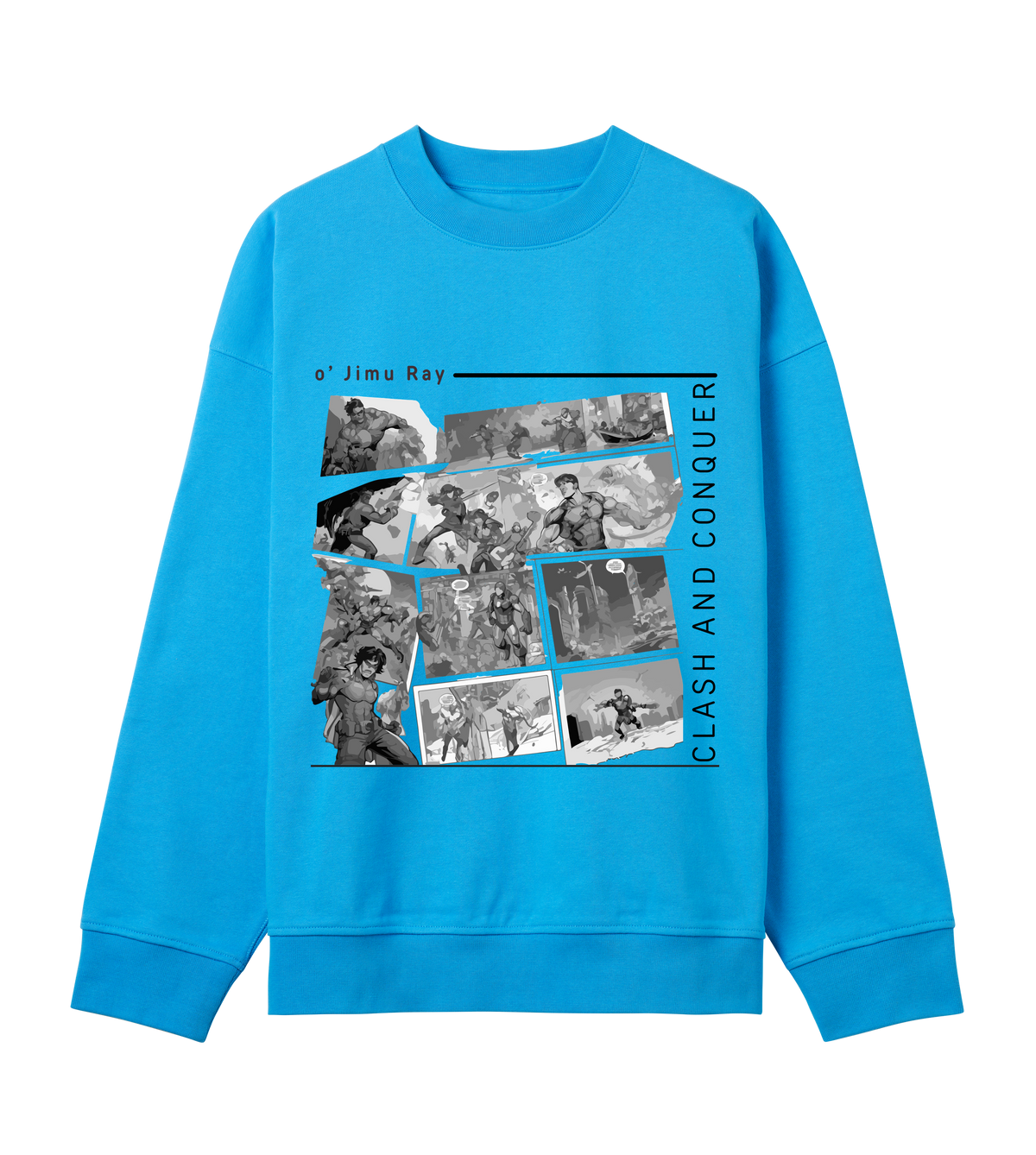 Graphic Battle - Wear Your Strength - Turquoise men - Sweatshirts