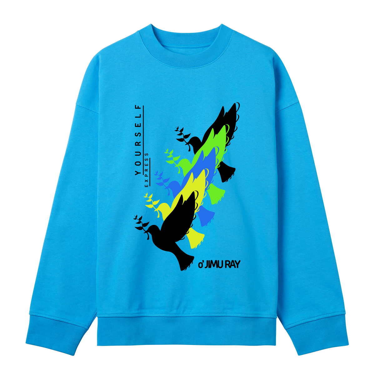 Wings of Freedom - Bold & Bright - Turquoise men - Sweatshirts