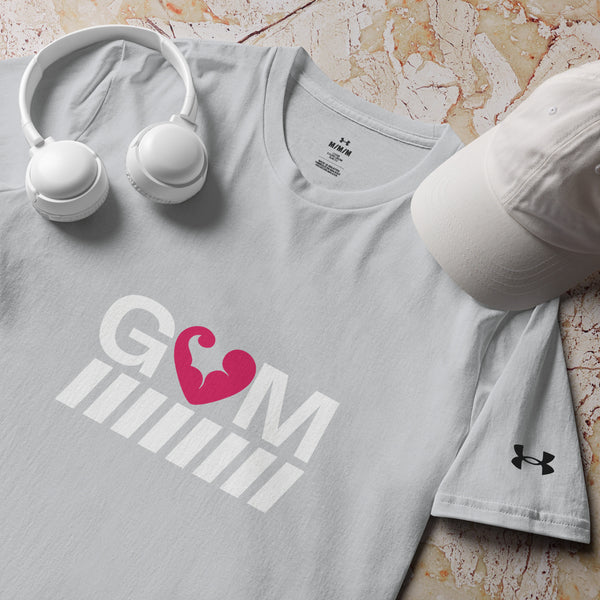 Under Armour Gym T-Shirt with Heart Muscle Print - Grey - T-shirt