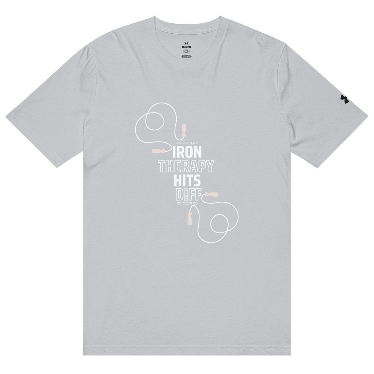 Iron Therapy Hits Diff T-Shirt for Gym Lovers - Grey - T-shirt