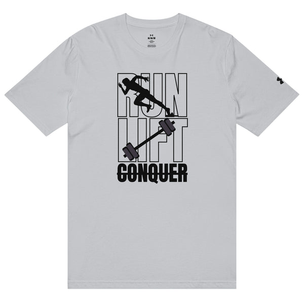 Minimalist Barbell T-Shirt for Gym Lovers - Grey - T-shirt