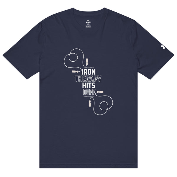 Iron Therapy Hits Diff T-Shirt for Gym Lovers - Navy - T-shirt