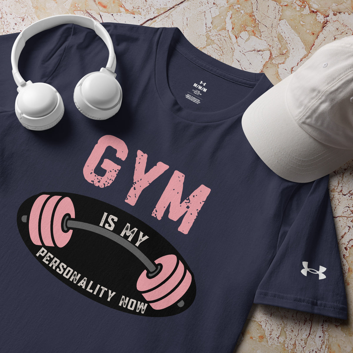 Gym Is My Personality Tee – Gift for Gym Lovers - Navy - T-Shirt