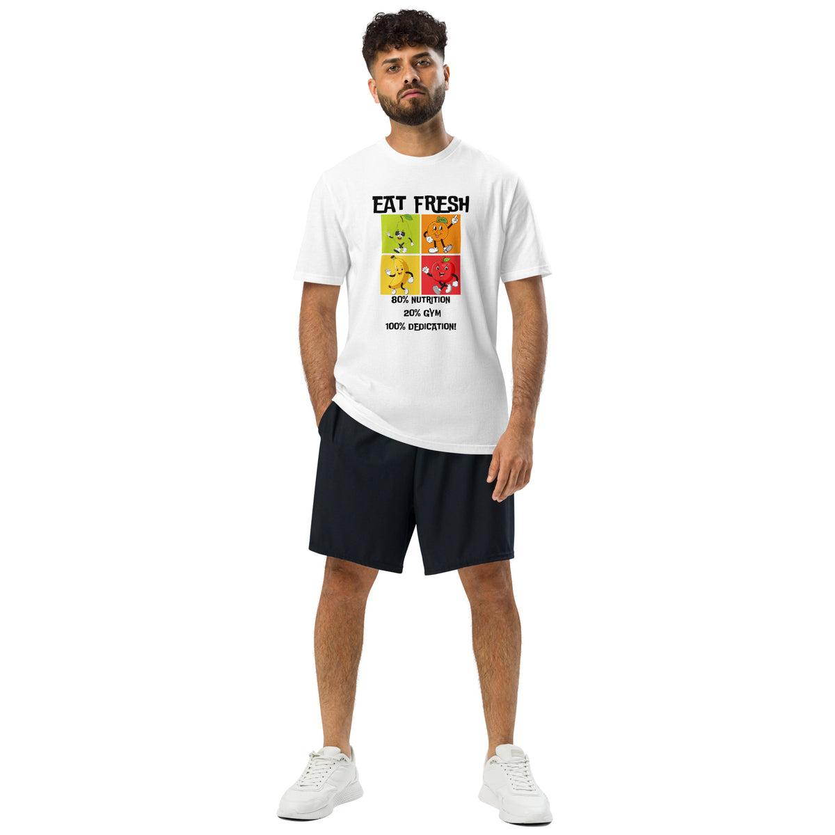 Under Armour Gym T-Shirt for Fruit-Loving Fitness Fans - White - T-shirt