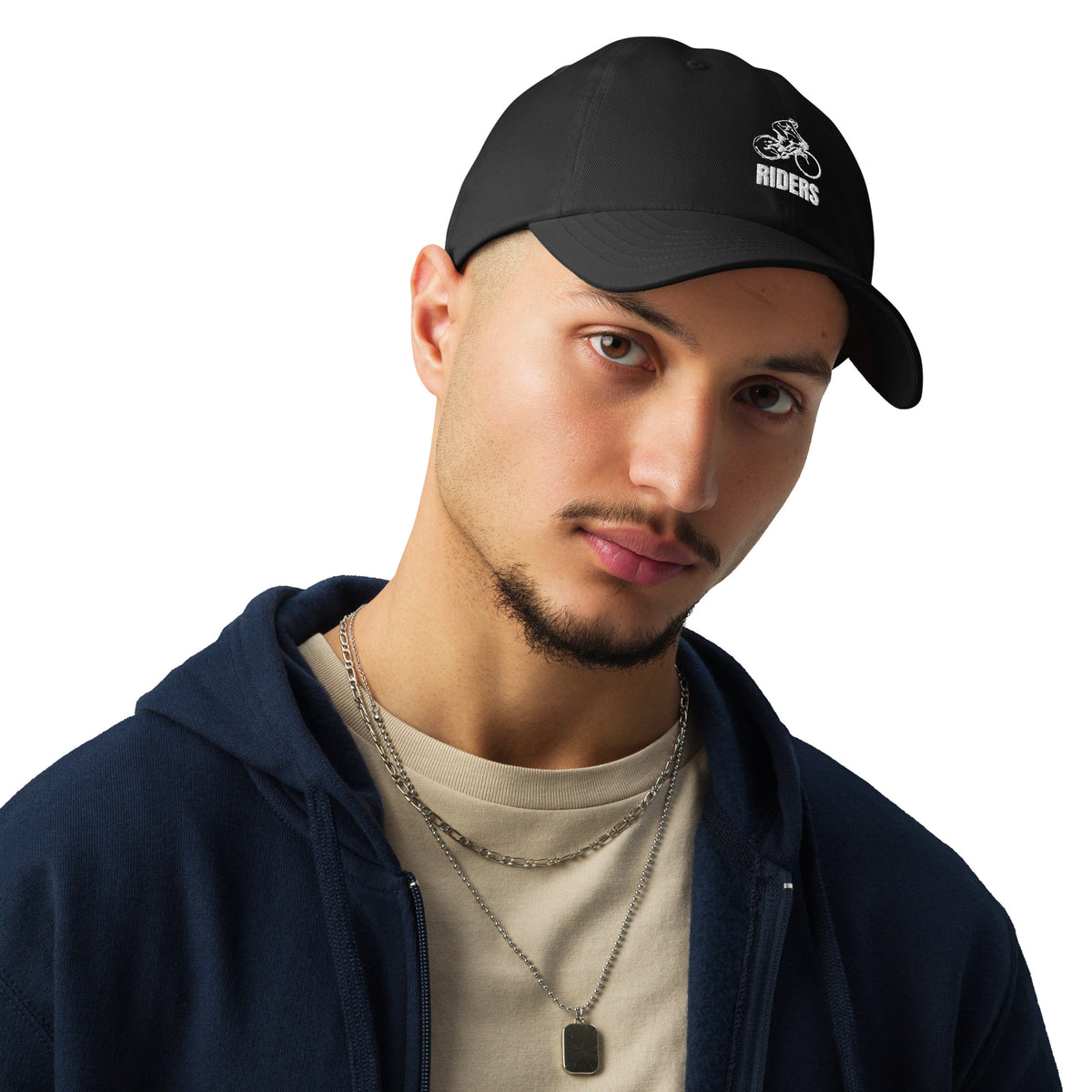 Pedal Power - Minimalist Cycling Dad Hat - Black - Hats