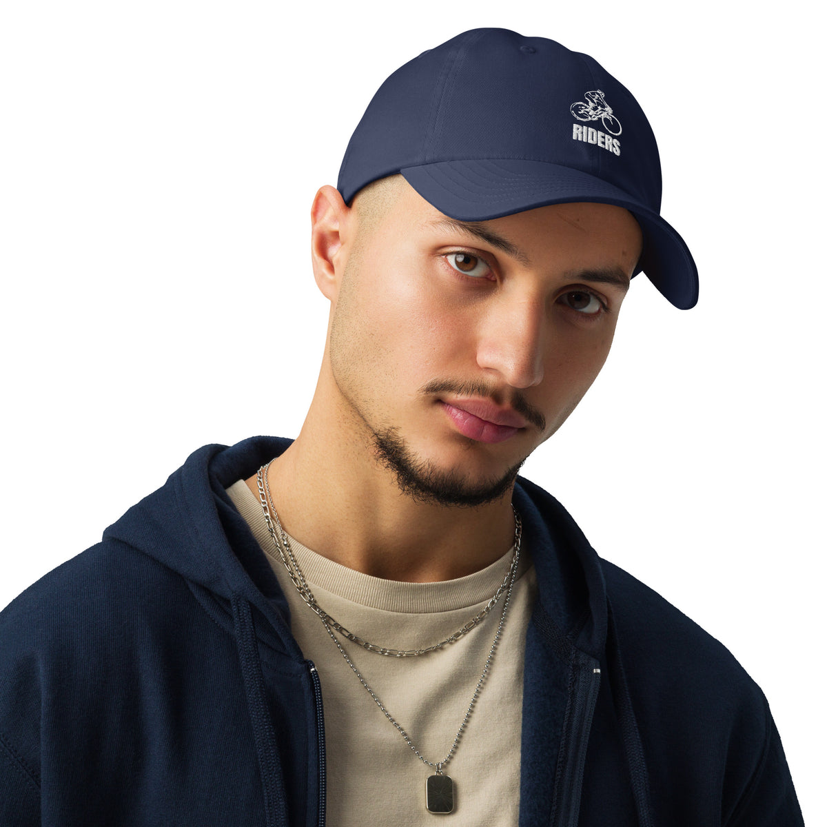 Pedal Power - Minimalist Cycling Dad Hat - Navy - Hats