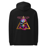 Through Every Challenge - Neon Skull Hoodie - Black - Hoodies