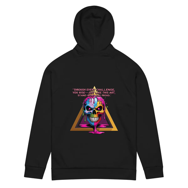 Through Every Challenge - Neon Skull Hoodie - - Hoodies