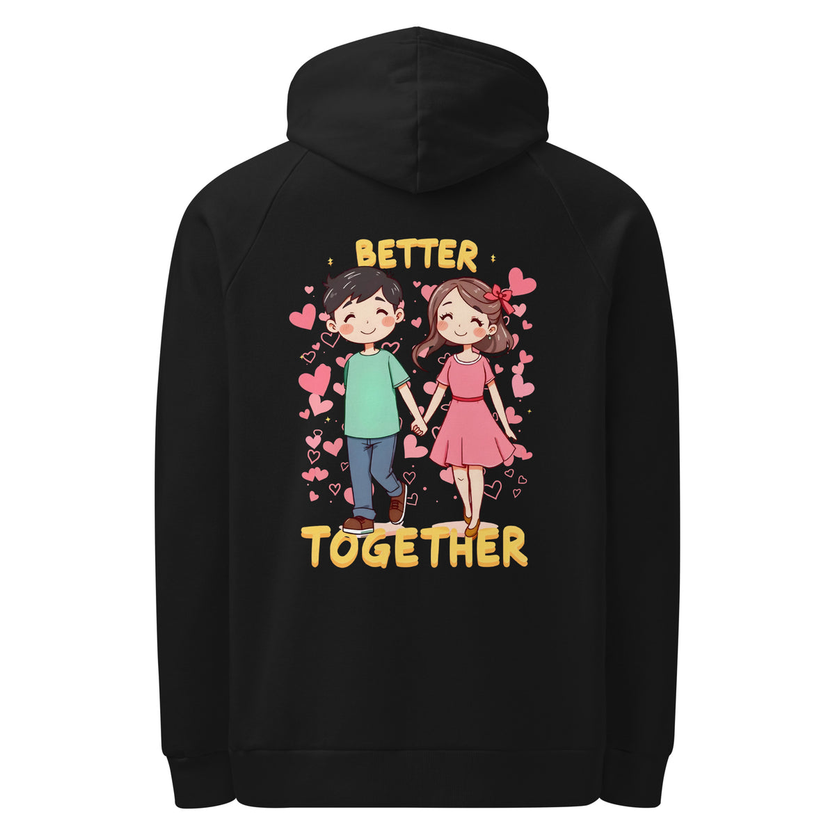 Better Together - Heartwarming Couple's Hoodie - Black - Hoodies